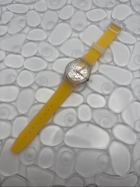 Swatch Watch - GE291 - CLEARLY YELLOW STRIPED main image 4